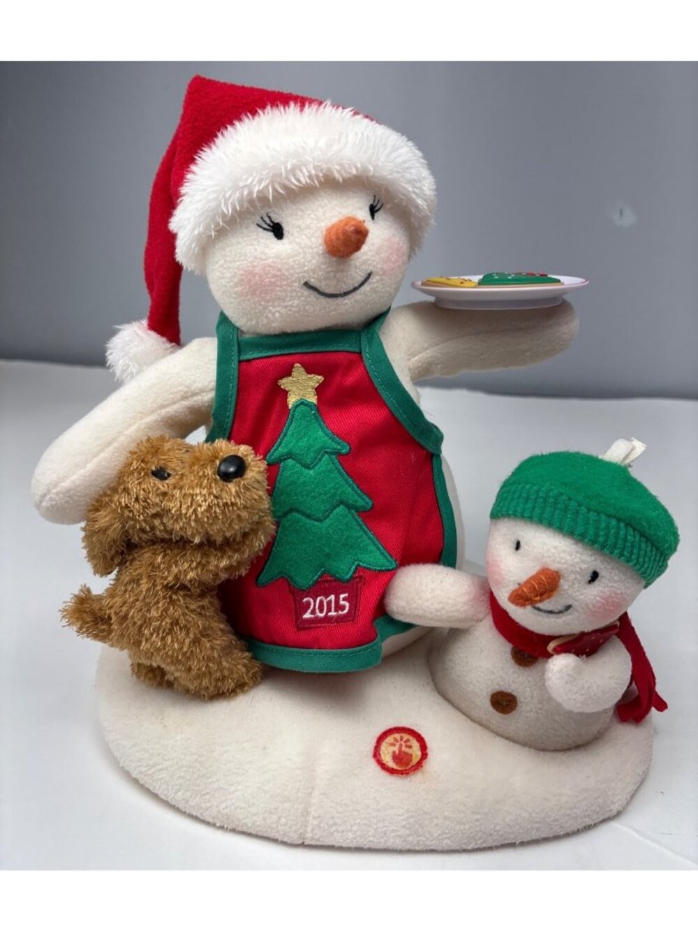 Hallmark 2015 Christmas Cookies Animated Plush Jingle Pals Snowman Holiday Decor